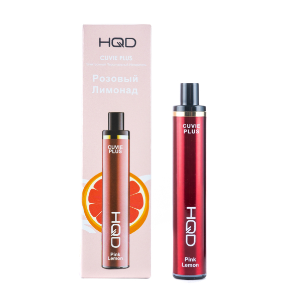 Одноразовая электронная сигарета HQD Cuvie Plus Pink Lemon (Розовый Лимонад) 1200 затяжек в Сыктывкаре