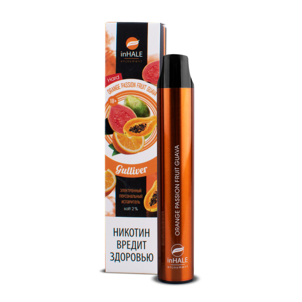 inHale Guliver Hard Orange Passion Fruit Guava (Апельсин Маракуйя Гуава) 1500 затяжек в Сыктывкаре