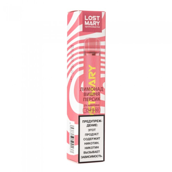 Lost Mary Cherry Peach Lemonade Лимонад вишня персик, 1500 тяг в Сыктывкаре