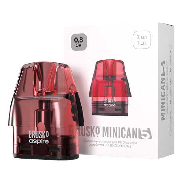 Картридж Brusko Minican 5 3 Мл 08 Ом Красный Red Упак. 1 Шт. в Сыктывкаре