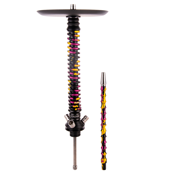 Кальян Mamay Customs Coilover Большой   Чёрный Пурпурный/золотой Камуфляж в Сыктывкаре