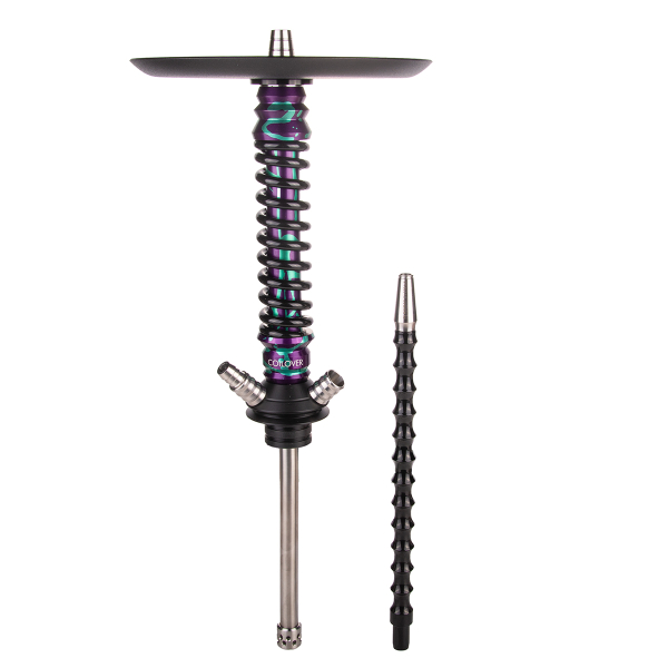 Кальян Mamay Customs Coilover Mini  Фиолетово Бирюзовый Сплеш Чёрный в Сыктывкаре