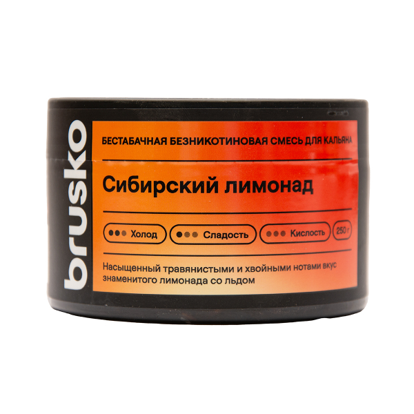 Бестабачная смесь Brusko Сибирский Лимонад 250 грамм в Сыктывкаре