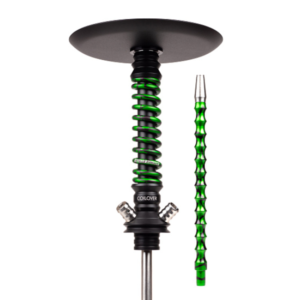 Кальян Mamay Customs Coilovers Mini Anod Черный Матовый Green Splash в Сыктывкаре