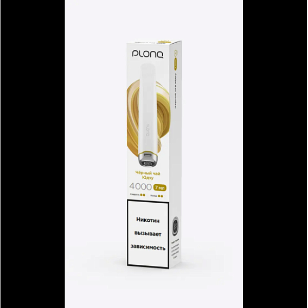 Электронка Plonq Plus Pro 4000 Черный Чай Юдзу 4000 затяжек в Сыктывкаре