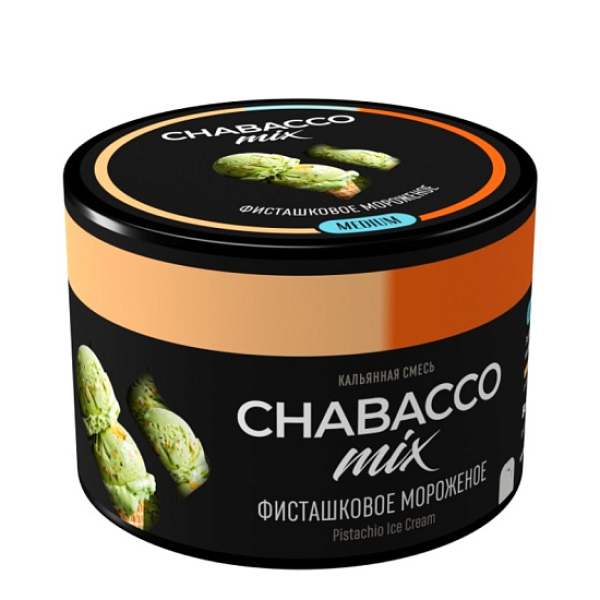 Бестабачная смесь Chabacco Mix Pistachio Ice Cream Фисташковое Мороженое Medium 40 грамм в Сыктывкаре